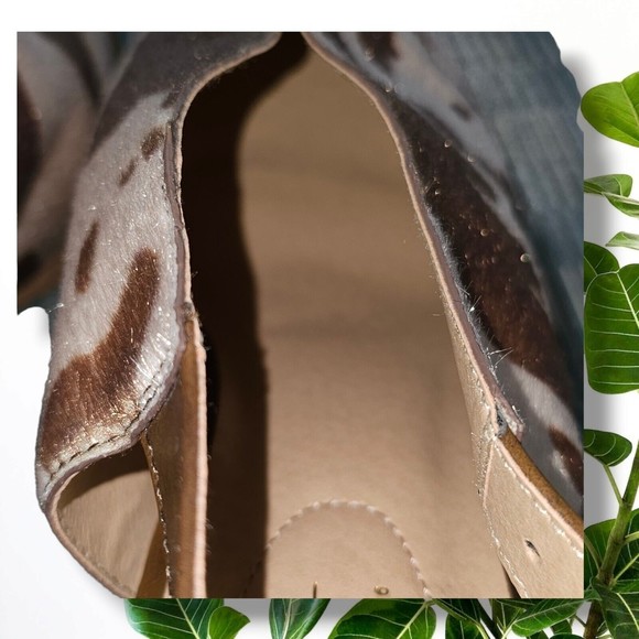 Cato Comfort 1946 Cow Print FaLux Hide Hair Closed Toe Heel Sling Back Shoe Sz 9 - Picture 9 of 14